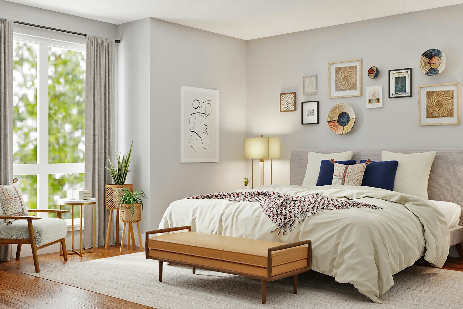 Agencement de dressing avec rangements intégrés sur-mesure