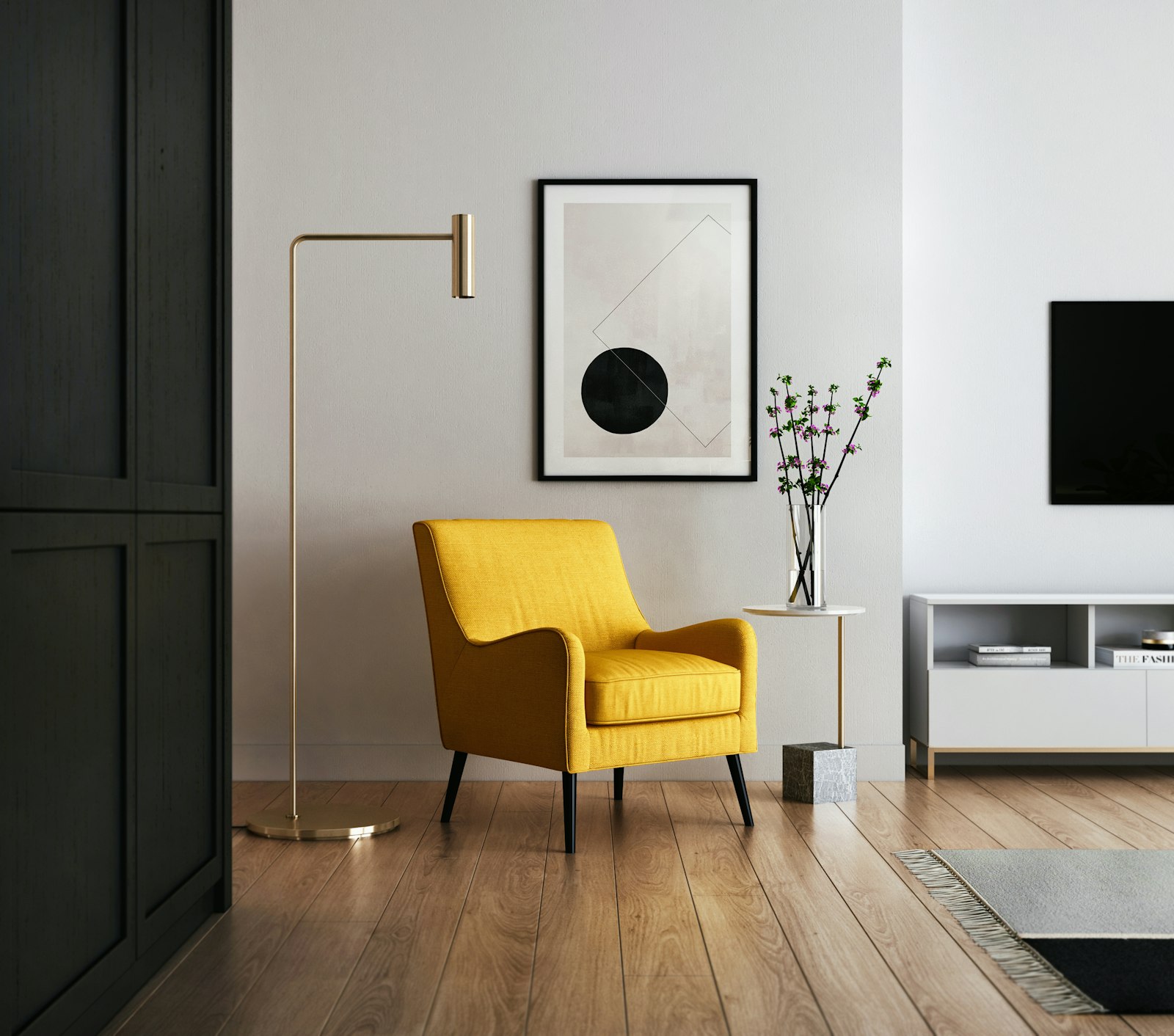 Coin salon rénové à Nanterre — confort et rangements sur mesure
